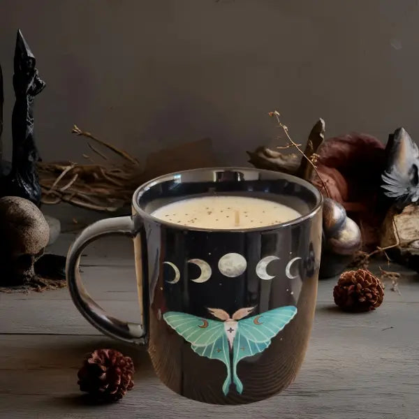 Bougie mug Luna Moth - Lueurs Nocturnes