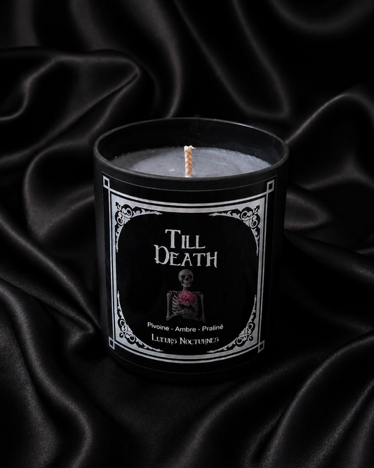 Till Death ~ Bougie (pivoine, ambre, praliné)