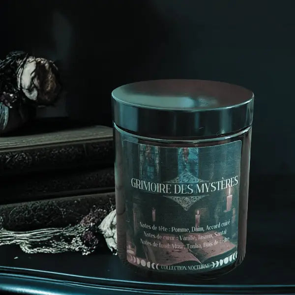 Bougie Grimoire des Mystères - Lueurs Nocturnes